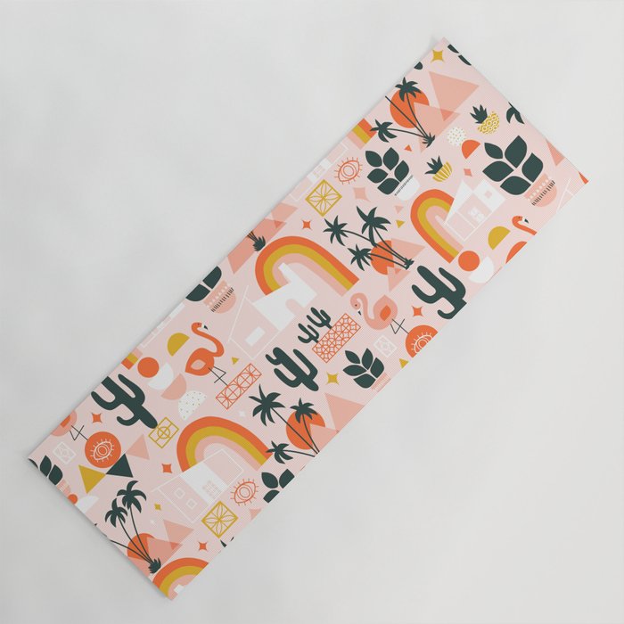 Palm Springs Art Deco Pattern Yoga Mat Gallery Image 1