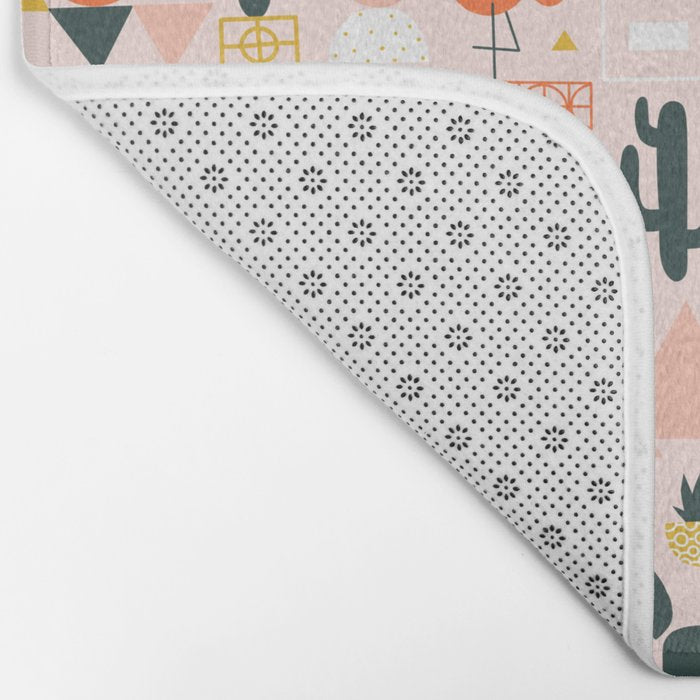 Palm Springs Art Deco Pattern Bath Mat Gallery Image 2