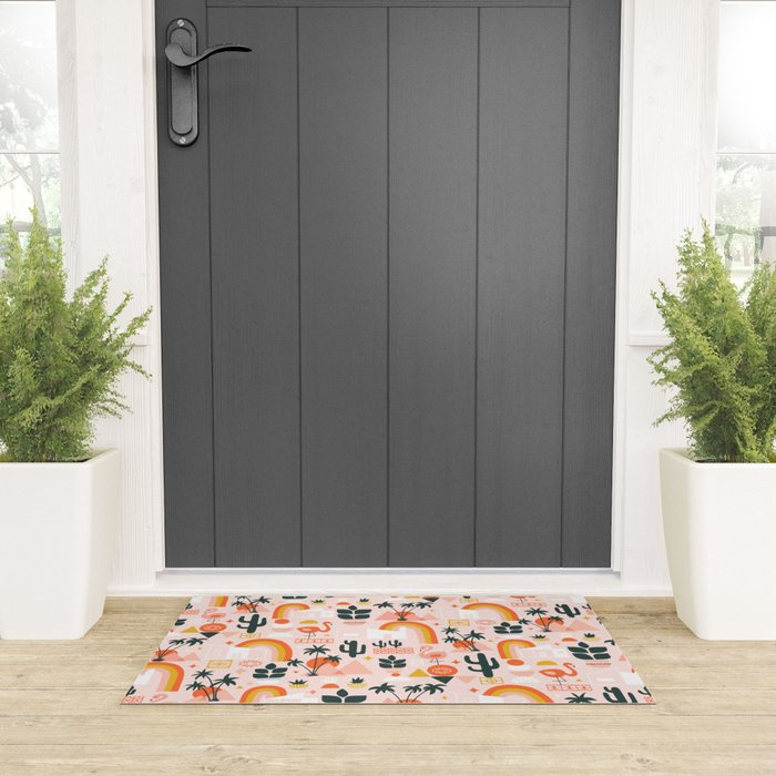 Palm Springs Art Deco Pattern Welcome Mat Gallery Image 3