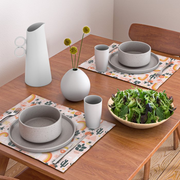Palm Springs Art Deco Pattern Placemat Gallery Image 2