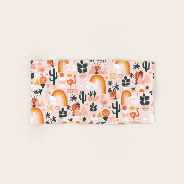 Palm Springs Art Deco Pattern Bath Towel Gallery Image 1