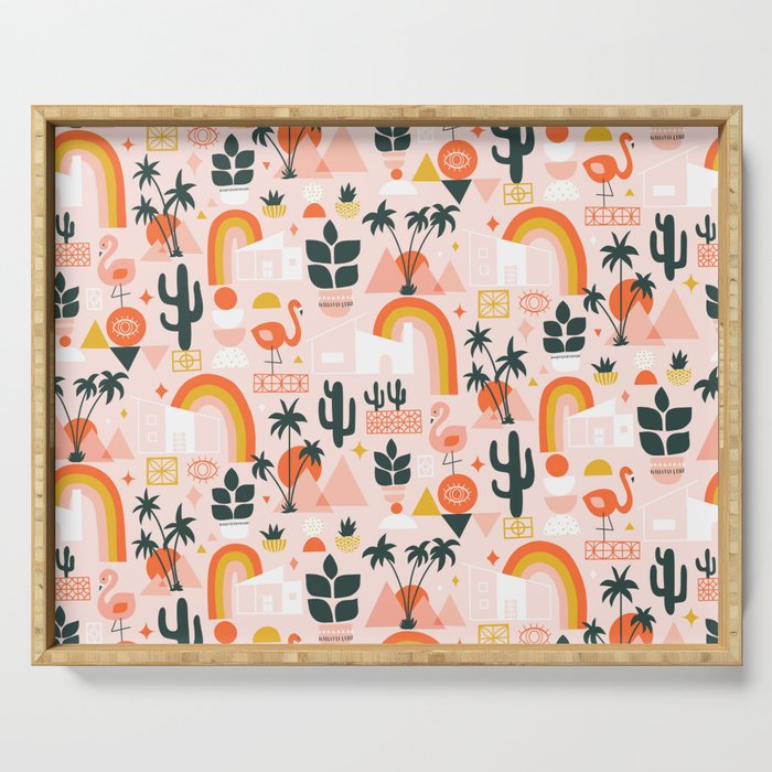 Palm Springs Art Deco Pattern Serving Tray Gallery Image 1