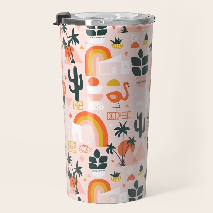 Palm Springs Art Deco Pattern Travel Mug Gallery Image 3