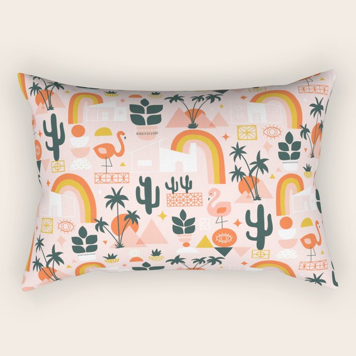 Palm Springs Art Deco Pattern Rectangular Pillow Gallery Image 2
