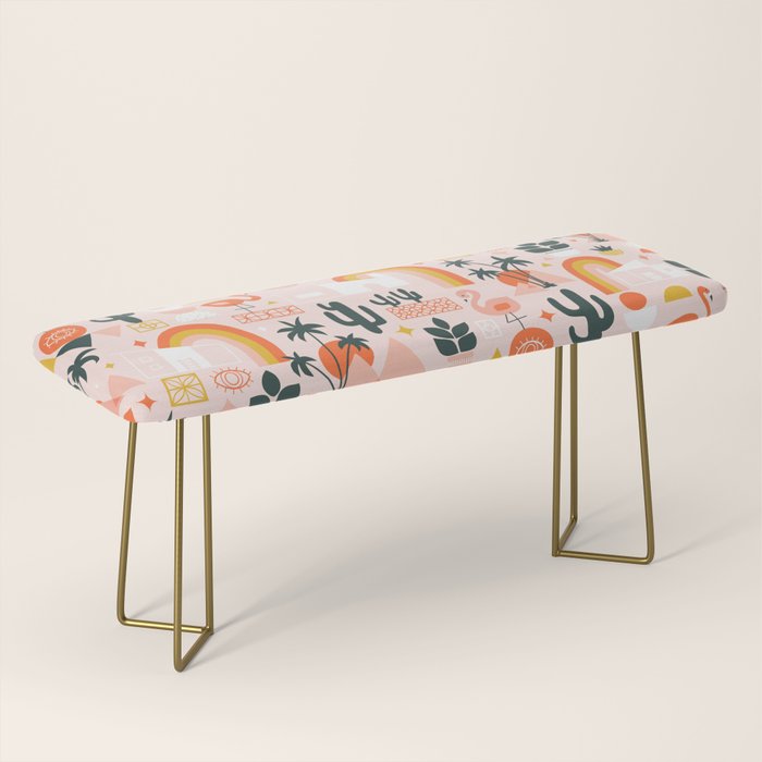 Palm Springs Art Deco Pattern Bench Gallery Image 2