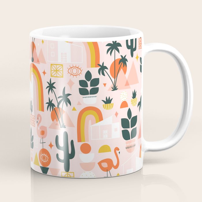 Palm Springs Art Deco Pattern Coffee Mug Gallery Image 1