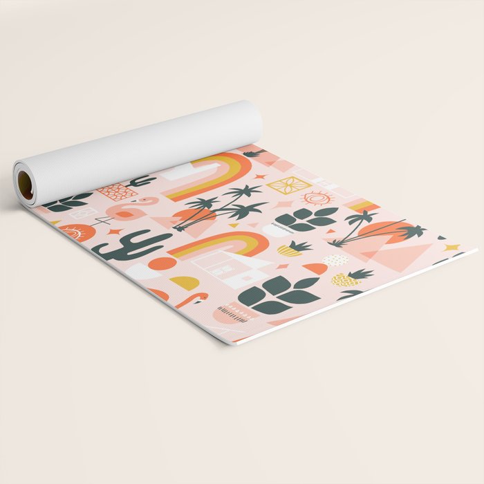 Palm Springs Art Deco Pattern Yoga Mat Gallery Image 2