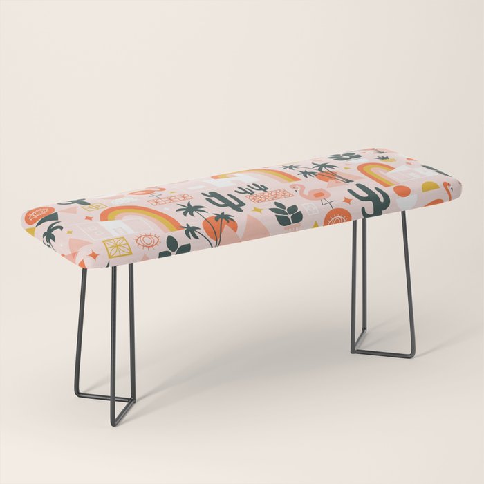 Palm Springs Art Deco Pattern Bench Gallery Image 1