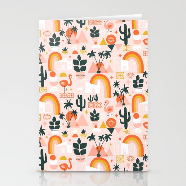 Palm Springs Art Deco Pattern Stationery Card Gallery Image 2