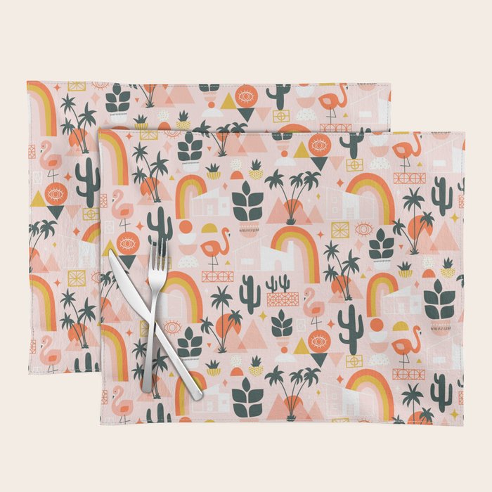 Palm Springs Art Deco Pattern Placemat Gallery Image 1