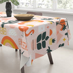 Palm Springs Art Deco Pattern Tablecloth Gallery Image 3