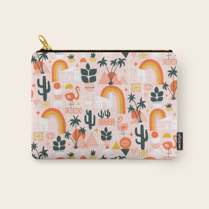Palm Springs Art Deco Pattern Carry All Pouch Gallery Image 1