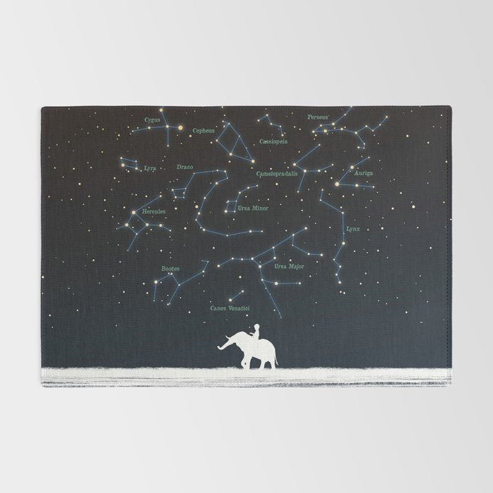 Falling star constellation Rug Gallery Image 2