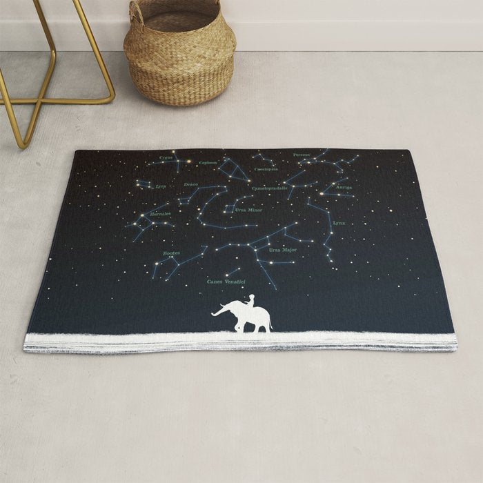 Falling star constellation Rug Gallery Image 1
