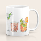 Classic Cocktails  â 1960s Watercolor Lineup Coffee Mug Gallery Image 1
