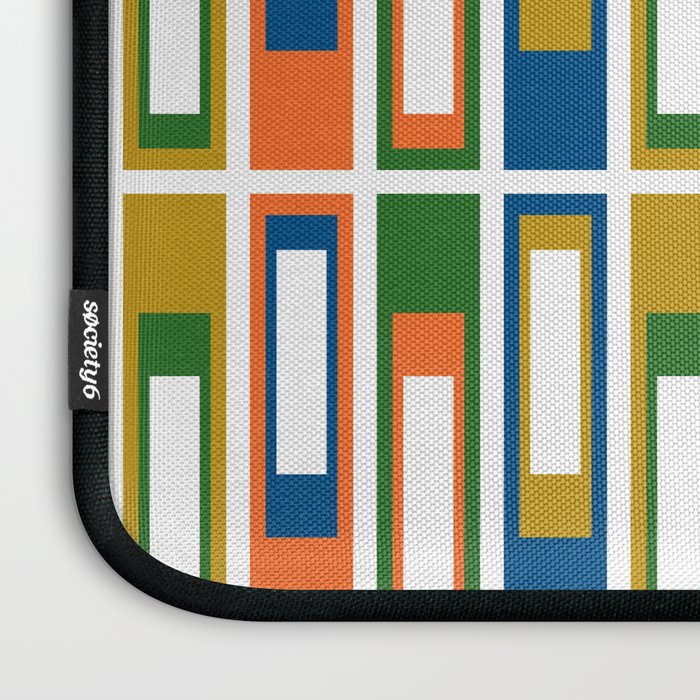 Mid Century Modern Geometric Abstract Lexington Ave Pattern Laptop Sleeve Gallery Image 3