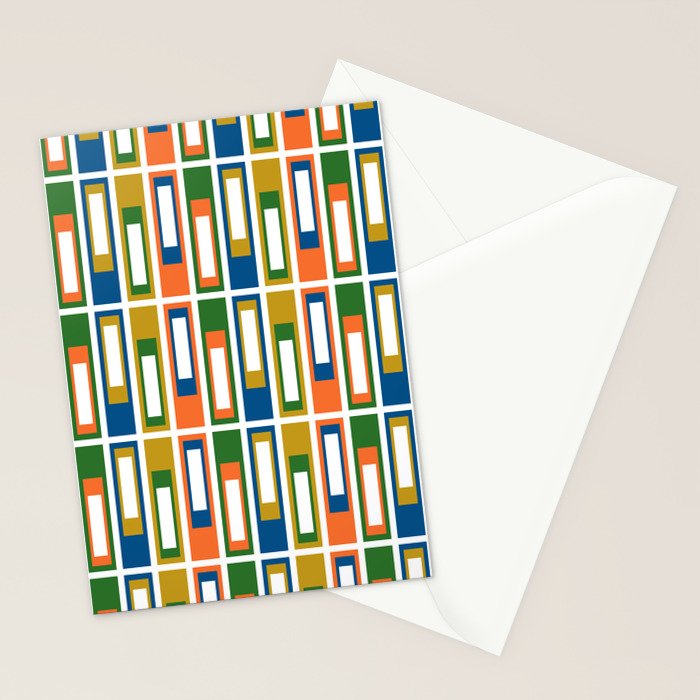 Mid Century Modern Geometric Abstract Lexington Ave Pattern Stationery Card Gallery Image 2