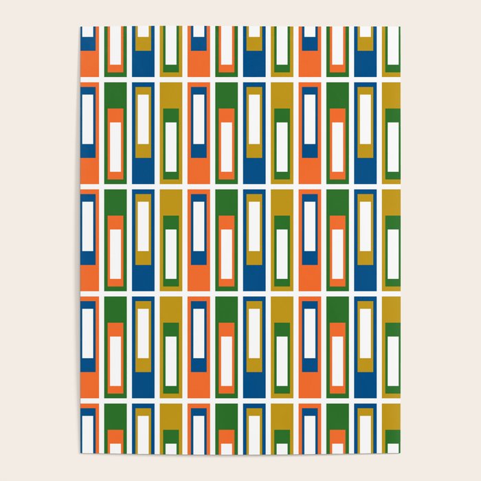 Mid Century Modern Geometric Abstract Lexington Ave Pattern Poster Gallery Image 1