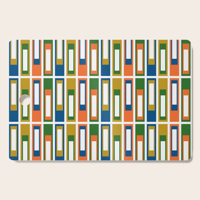 Mid Century Modern Geometric Abstract Lexington Ave Pattern Cutting Board Gallery Image 1