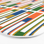 Mid Century Modern Geometric Abstract Lexington Ave Pattern Bath Mat Gallery Image 3