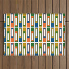 Mid Century Modern Geometric Abstract Lexington Ave Pattern Outdoor Rug Gallery Image 1