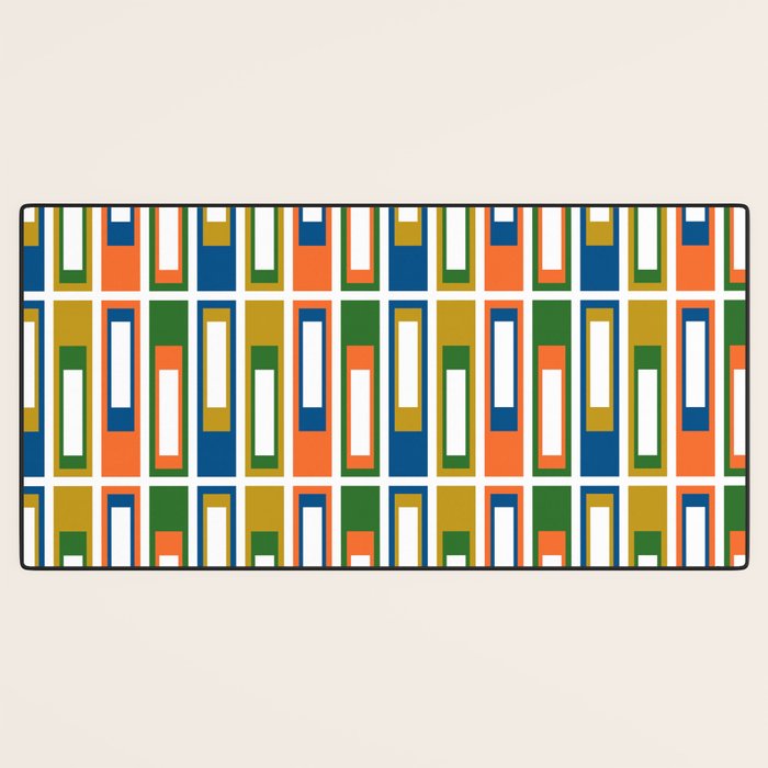 Mid Century Modern Geometric Abstract Lexington Ave Pattern Desk Mat Gallery Image 3