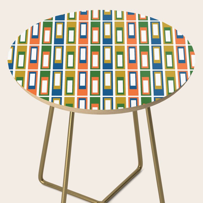 Mid Century Modern Geometric Abstract Lexington Ave Pattern Side Table Gallery Image 2