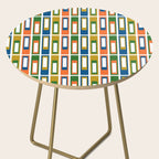 Mid Century Modern Geometric Abstract Lexington Ave Pattern Side Table Gallery Image 2