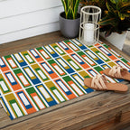 Mid Century Modern Geometric Abstract Lexington Ave Pattern Outdoor Rug Gallery Image 2
