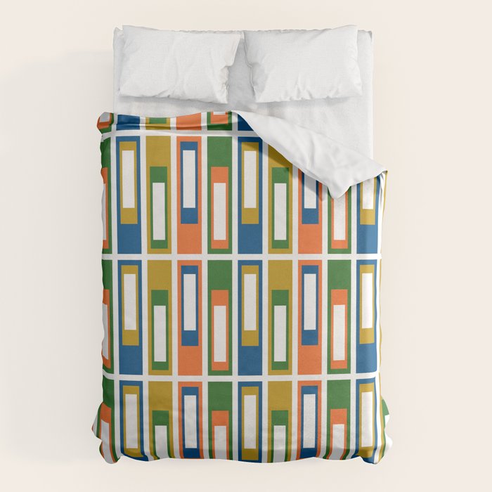 Mid Century Modern Geometric Abstract Lexington Ave Pattern Duvet Cover Gallery Image 6