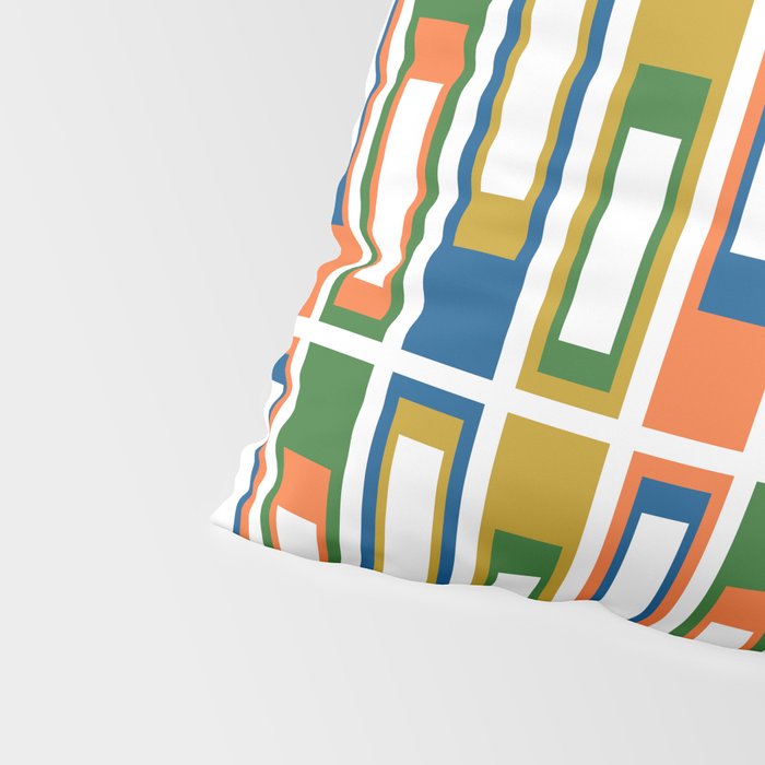 Mid Century Modern Geometric Abstract Lexington Ave Pattern Pillow Sham Gallery Image 4