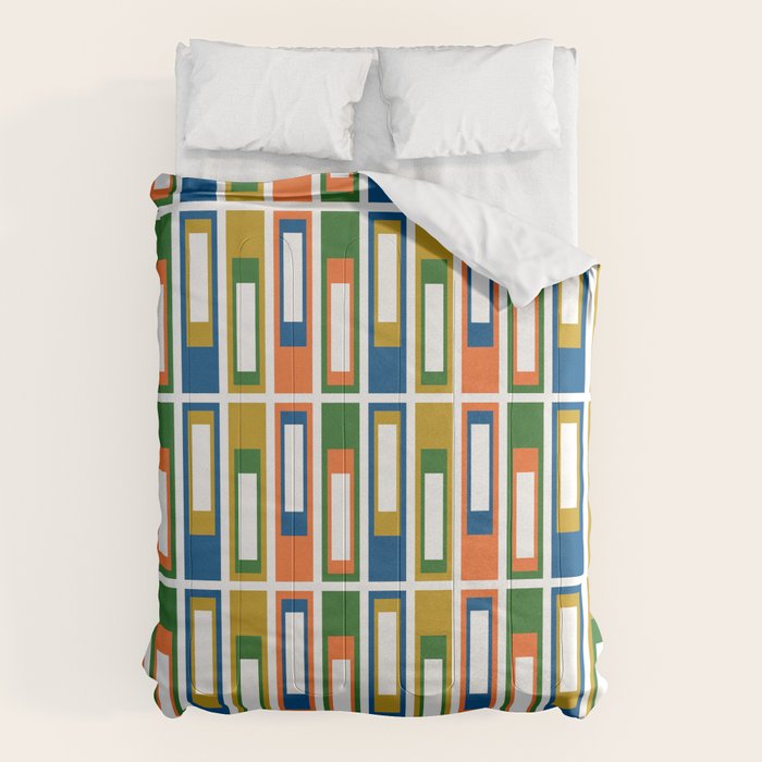 Mid Century Modern Geometric Abstract Lexington Ave Pattern Comforter Gallery Image 6