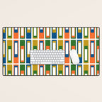 Mid Century Modern Geometric Abstract Lexington Ave Pattern Desk Mat Gallery Image 1