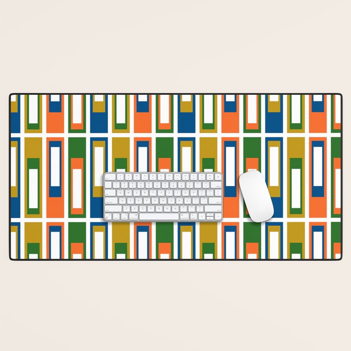 Mid Century Modern Geometric Abstract Lexington Ave Pattern Desk Mat Gallery Image 1