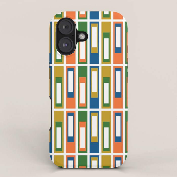 Mid Century Modern Geometric Abstract Lexington Ave Pattern iPhone Case Gallery Image 1