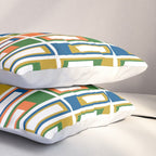 Mid Century Modern Geometric Abstract Lexington Ave Pattern Pillow Sham Gallery Image 3