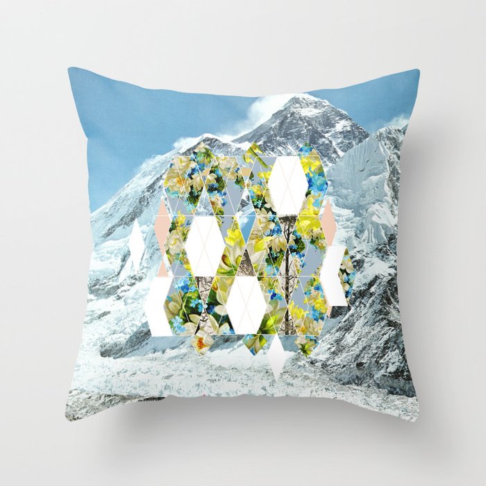 Mountain Flower Throw Pillow Gallery Image 1