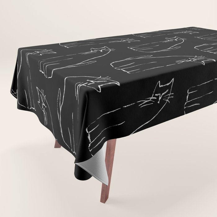 Curious cat impression Tablecloth Gallery Image 1