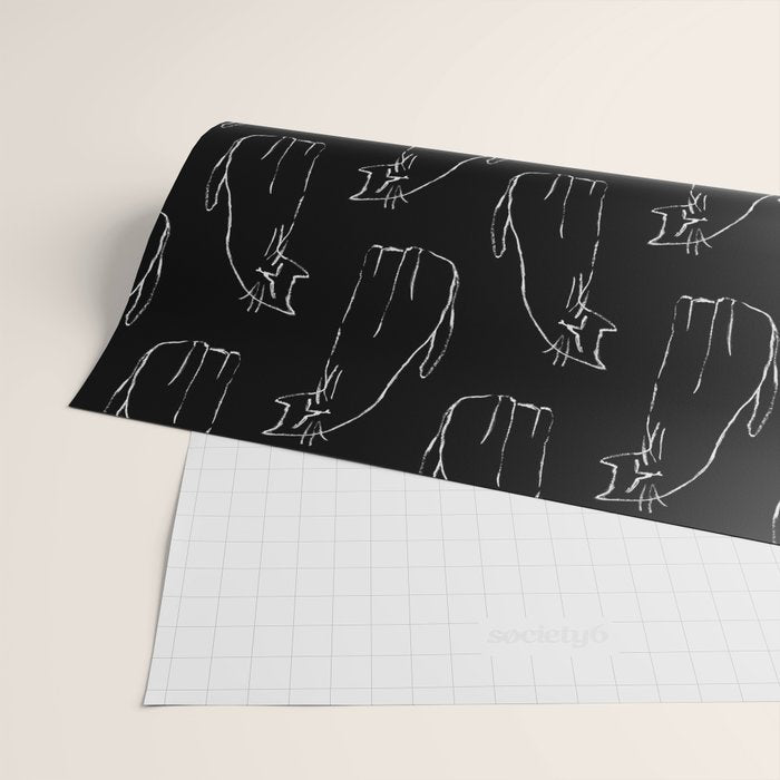 Curious cat impression Wrapping Paper Gallery Image 2