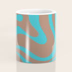 Modern Retro Liquid Swirl Vivid Abstract Inspired by PANTONE 17 1230 Color of the Year Mocha Mousse Coffee Mug Gallery Image 4