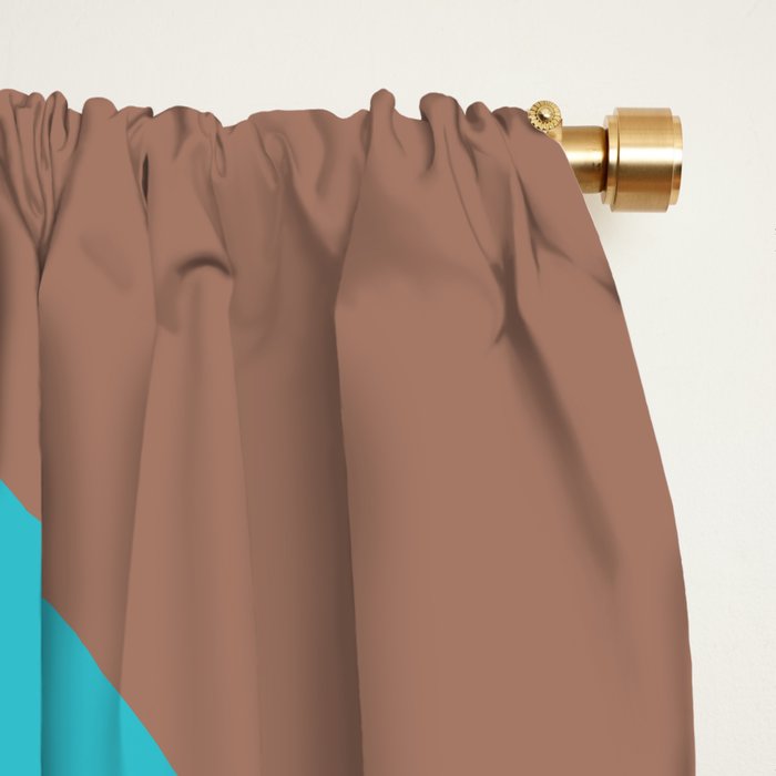 Modern Retro Liquid Swirl Vivid Abstract Inspired by PANTONE 17 1230 Color of the Year Mocha Mousse Window Curtain Gallery Image 2