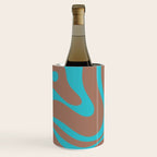 Modern Retro Liquid Swirl Vivid Abstract Inspired by PANTONE 17 1230 Color of the Year Mocha Mousse Wine Chiller Gallery Image 1