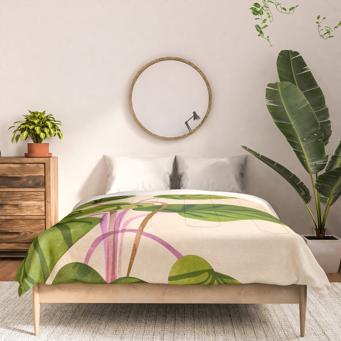 Thriving In The Sun - Cute Botanical Painting Comforter Gallery Image 3
