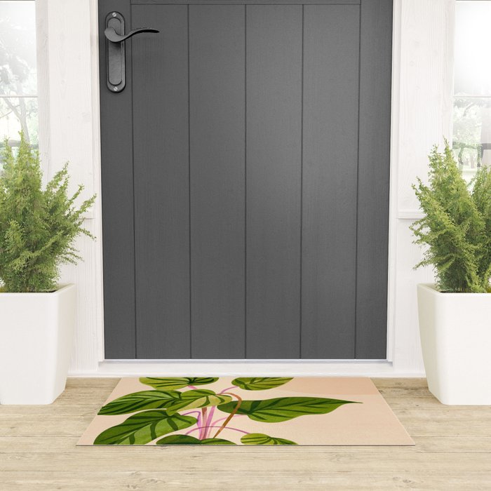 Thriving In The Sun - Cute Botanical Painting Welcome Mat Gallery Image 3