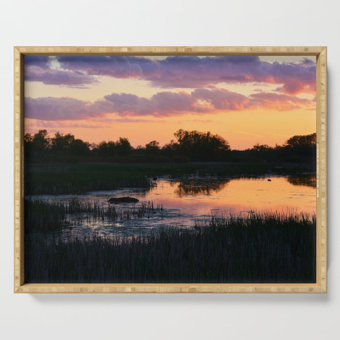 Perfect Pastel Spring Sunset Serving Tray Gallery Image 1