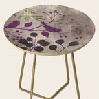 Whimsy Bird Garden Dreamy Mixed Media Art  Side Table Gallery Image 2