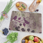 Whimsy Bird Garden Dreamy Mixed Media Art  Cutting Board Gallery Image 2