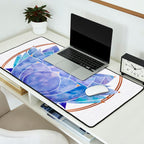 Violet Zen Lotus Flower Watercolor Desk Mat Gallery Image 2