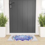 Violet Zen Lotus Flower Watercolor Welcome Mat Gallery Image 3