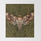 Deaths-Head Moth Throw Blanket Gallery Image 2